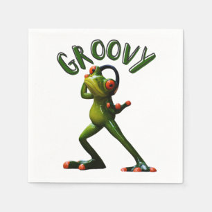 Servilleta De Papel Rana verde Groovy