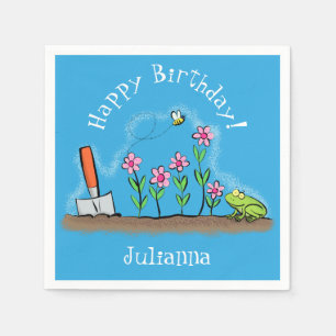 Servilleta De Papel Rana y abeja en el ilustracion personalizado de ja