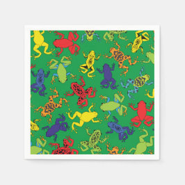 Servilleta De Papel Ranas de árbol Niños Cuta de cumpleaños