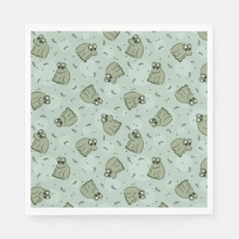 Servilleta De Papel Ranas de burbuja saladas - patrón de niños verde l