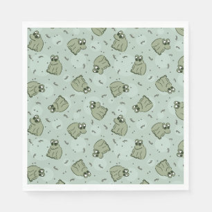 Servilleta De Papel Ranas de burbuja saladas - patrón de niños verde l