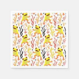 Servilleta De Papel Ranas juguetonas