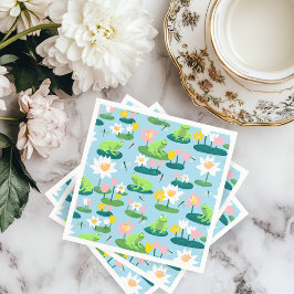 Servilleta De Papel Ranas y hojas de lirio Lindos BEBÉS FIESTA DE CUMP