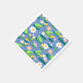 Servilleta De Papel Ranas y Lily Pads aburridos niños de cumpleaños de
