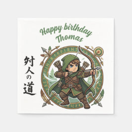 Servilleta De Papel Ranger Archer RPG Hunter Anime Chibi Game Birthday