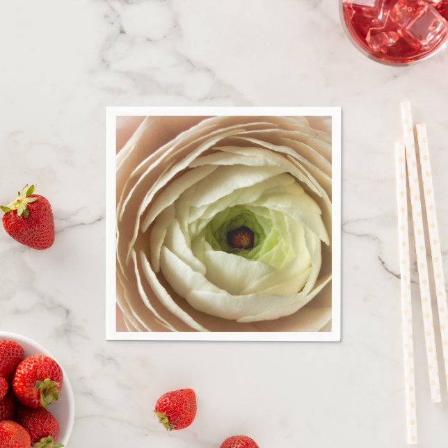 Servilleta De Papel Ranunculus Flower Paper Napkins (In situ)