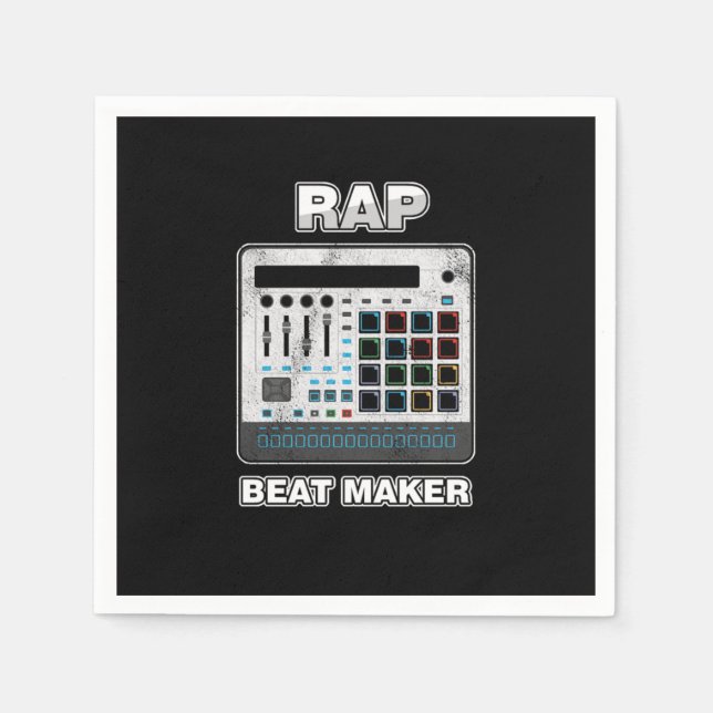 Servilleta De Papel Rap Beat Maker Pop Music Vocal Performer Hip Hop R (Anverso)