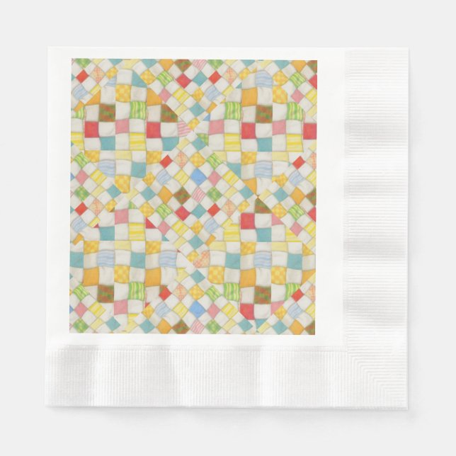 Servilleta De Papel RÁPIDAMENTE MOSAICO Leche de papel de almuerzo (Anverso)
