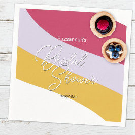 Servilleta De Papel Rasgos horizontales de miel violeta de frambuesa