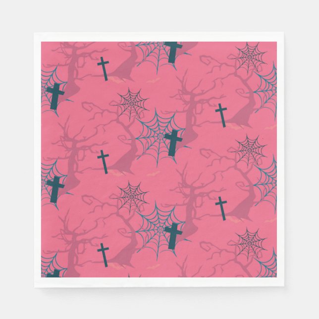 Servilleta De Papel Raspberry Pink grave araña de árbol (Anverso)