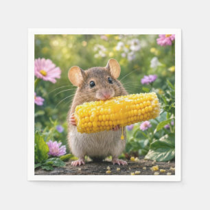 Servilleta De Papel Ratón comiendo elote