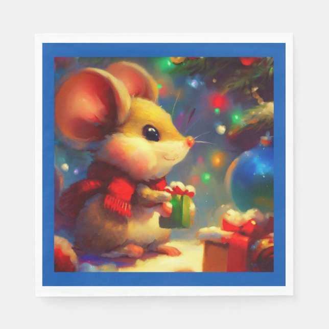 Servilleta De Papel Ratón navidad 2 (Anverso)