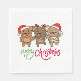 Servilleta De Papel Ratón, Navidades, invierno, animales, ratón