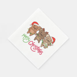 Servilleta De Papel Ratón, Navidades, invierno, animales, ratón