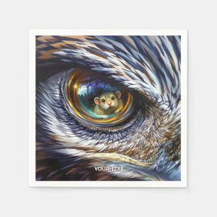 Servilleta De Papel Ratón Ojos de Águila Fantasía Lindo