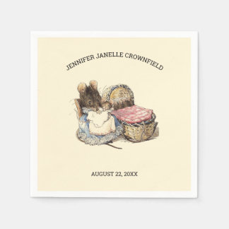 Servilleta De Papel Ratón recién nacido y Baby Shower materno