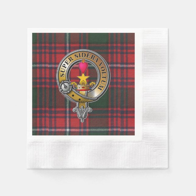 Servilleta De Papel Rattray Tartan & Badge (Anverso)