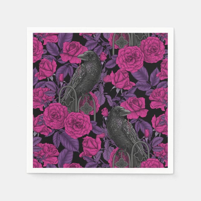 Servilleta De Papel Ravas y rosas rosas rosas (Anverso)