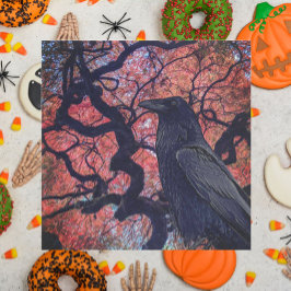 Servilleta De Papel Raven negro y arce japonés brillante