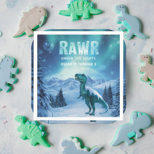 Servilleta De Papel RAWR bajo las luces el cumpleaños de invierno de l