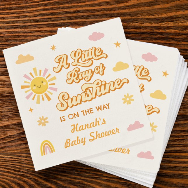 Servilleta De Papel Ray of Sunshine Baby Shower (Subido por el creador)