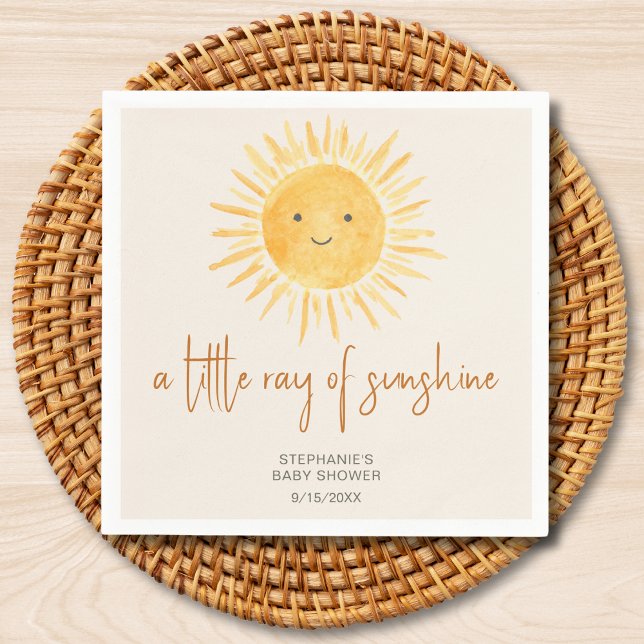 Servilleta De Papel Ray Of Sunshine Boho Baby Shower (Subido por el creador)