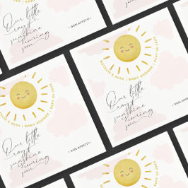 Servilleta De Papel Ray of Sunshine Clouds Chica Baby Shower
