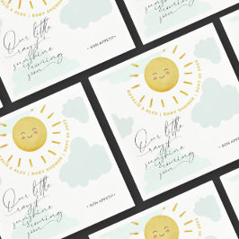Servilleta De Papel Ray of Sunshine Clouds Gender Neutral Baby Shower