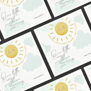 Servilleta De Papel Ray of Sunshine Clouds Gender Neutral Baby Shower