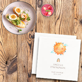 Servilleta De Papel Ray Of Sunshine Rainbow Welcome Boho Baby Shower