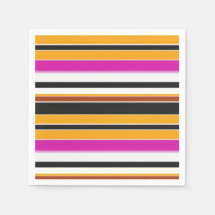 Servilleta De Papel Rayas amarillas negras y cortas
