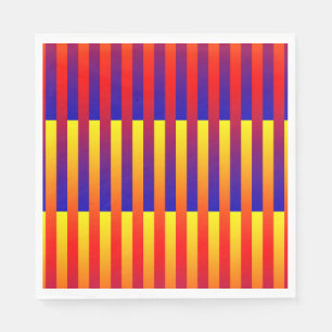 Servilleta De Papel Rayas amarillas rojas azules