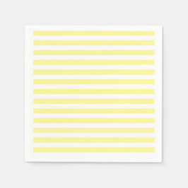 Servilleta De Papel Rayas amarillo pálido y blanco