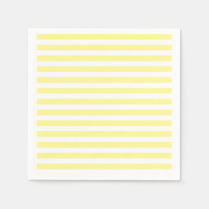 Servilleta De Papel Rayas amarillo pálido y blanco