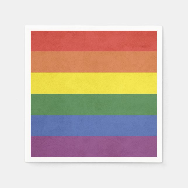 Servilleta De Papel Rayas arcoiris (Anverso)