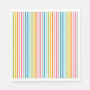 Servilleta De Papel Rayas arcoiris de verano