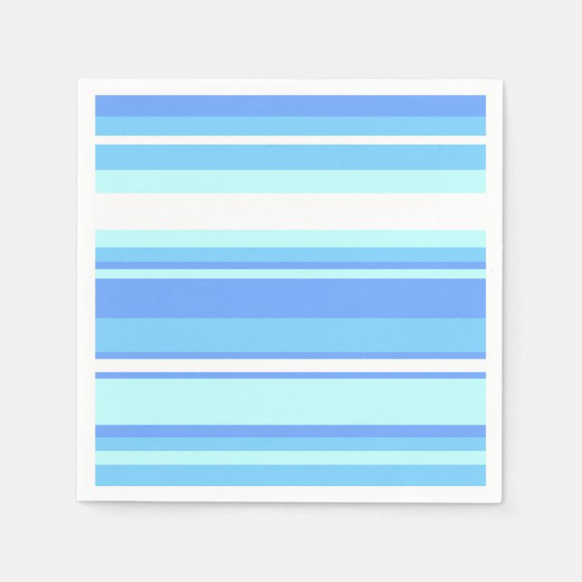 Servilleta De Papel Rayas azul cielo (Anverso)