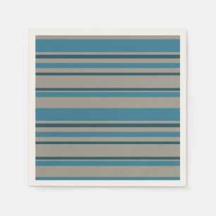 Servilleta De Papel Rayas azul y gris