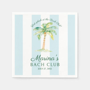 Servilleta De Papel Rayas Azules Palm Beach Bach Club Despedida de Sol