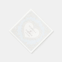 Rayas Azules Vintage Encaje Blanco Victoriano Boda
