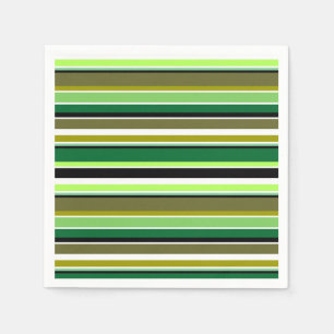 Servilleta De Papel Rayas blancas de color verde suave