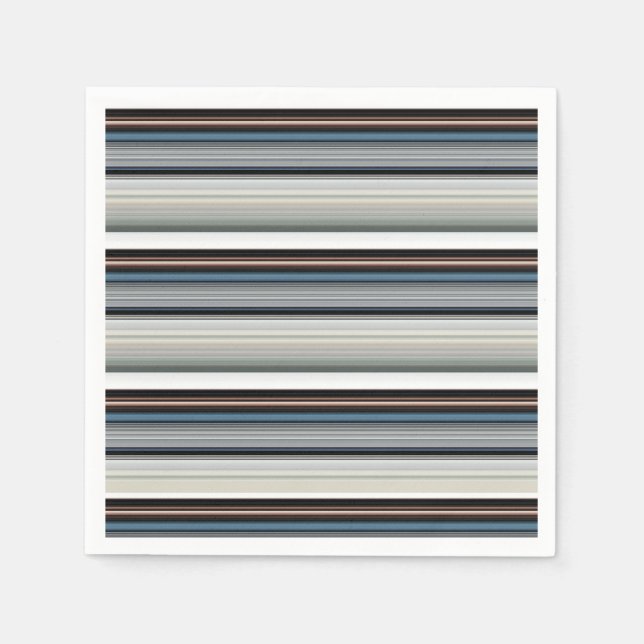 Servilleta De Papel Rayas blancas grises gruesas (Anverso)