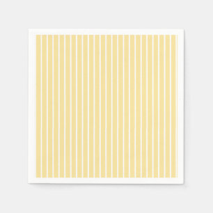 Servilleta De Papel Rayas Clásicas Blanco - Amarillo Canario