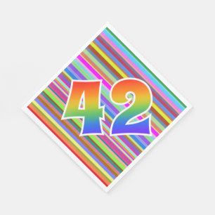 Servilleta De Papel Rayas coloridas + Modelo Arcoiris "42" Evento #