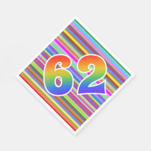 Servilleta De Papel Rayas coloridas + Modelo Arcoiris "62" Evento #