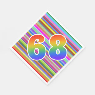 Servilleta De Papel Rayas coloridas + Modelo Arcoiris "68" Evento #