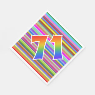 Servilleta De Papel Rayas coloridas + Modelo Arcoiris "71" Evento #