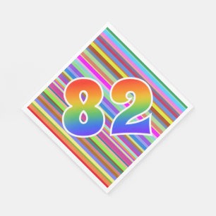 Servilleta De Papel Rayas coloridas + Modelo Arcoiris "82" Evento #