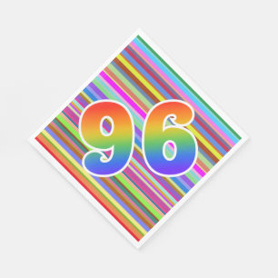 Servilleta De Papel Rayas coloridas + Modelo Arcoiris "96" Evento #