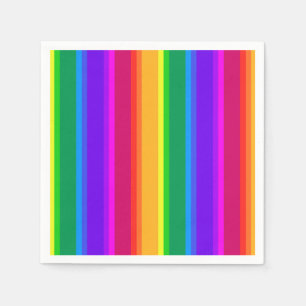 Servilleta De Papel Rayas de arco iris irregulares